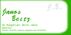 janos beitz business card